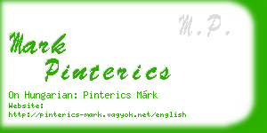 mark pinterics business card