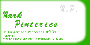mark pinterics business card